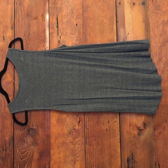 Pink Rose | Loose Racerback Tank Flowy Gray Chest Pocket Size L - Picture 2 of 4